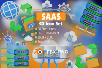 Saas 3D Icon Pack