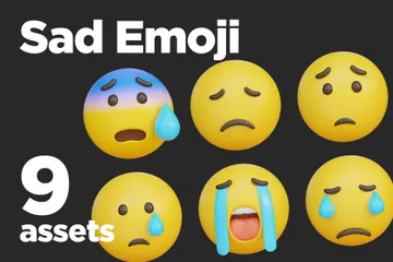 Sad Emoji 3D Icon Pack