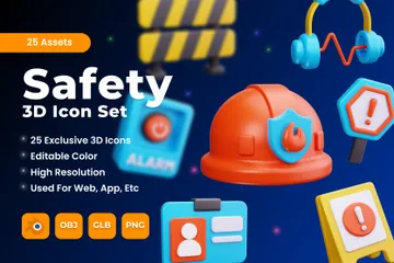 Safety 3D Icon Pack