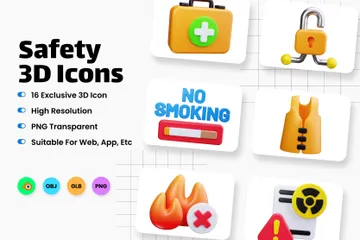 Safety 3D Icon Pack