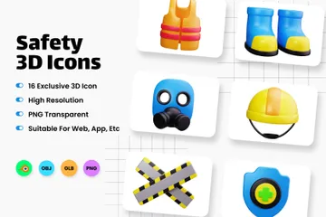 Safety 3D Icon Pack