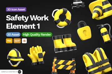 Safety Work 3D Icon Pack