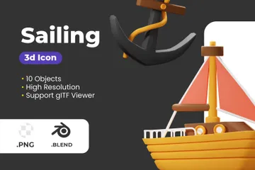 Sailing 3D Icon Pack