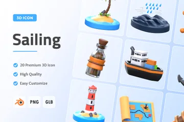 Sailing 3D Icon Pack