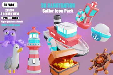 Sailor 3D Icon Pack