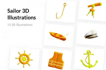 Sailor 3D Illustration Pack