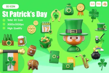 Fête de la Saint-Patrick Pack 3D Icon