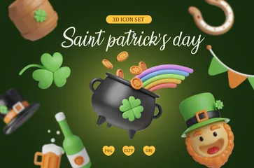Saint Patricks Day 3D Icon Pack