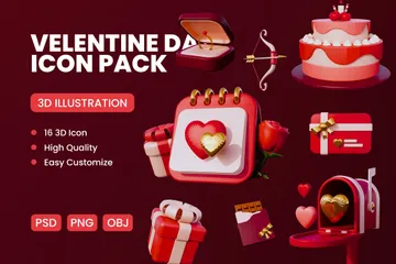 Saint Valentin Pack 3D Icon