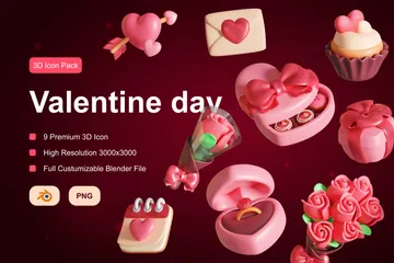 Saint Valentin 3D Icon Pack