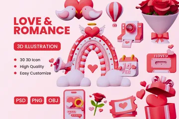 Saint Valentin 3D Icon Pack