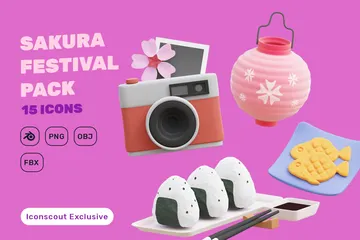 Sakura Paquete de Illustration 3D