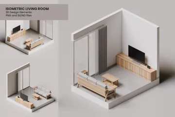 Sala de estar Pacote de Icon 3D