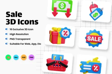 Sale 3D Icon Pack