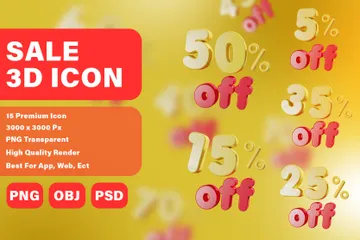 Sale 3D Icon Pack