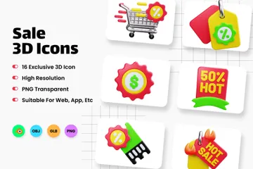 Sale 3D Icon Pack