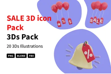SALE 3D Icon Pack