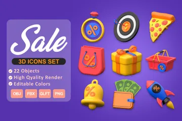 Sale 3D Icon Pack