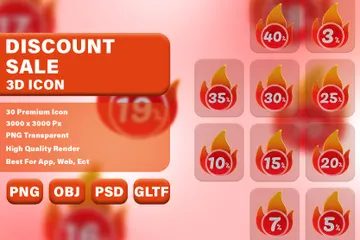 Sale And Discount 3D Icon Pack