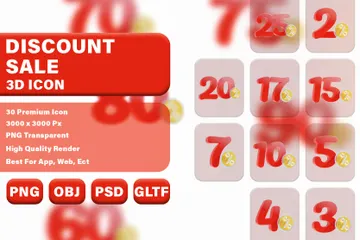 Sale And Discount 3D Icon Pack