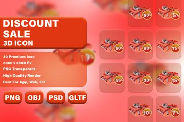 Sale And Discount 3D Icon Pack