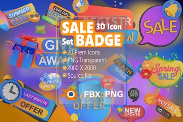 SALE BADGE 3D Icon Pack