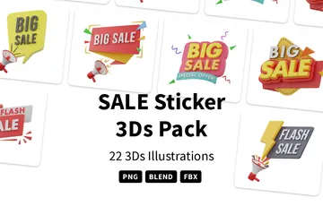 SALE Sticker 3D Sticker Pack