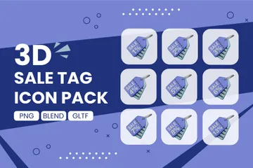 Sale Tag 3D Icon Pack