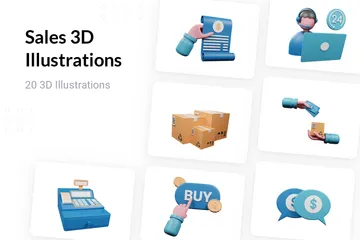 Sales 3D Illustration Pack