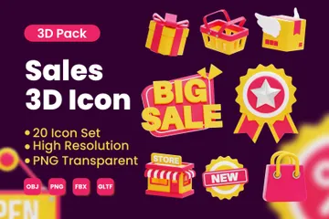 Sales 3D Icon Pack