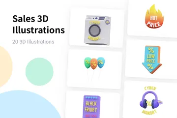 Sales 3D Icon Pack