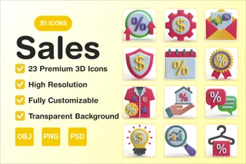 Sales 3D Icon Pack