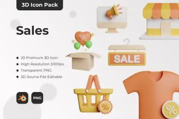 Sales 3D Icon Pack