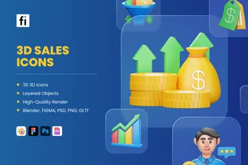 Sales 3D Icon Pack