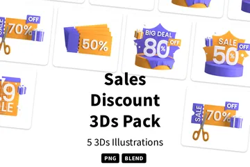Sales Discount 3D Icon Pack