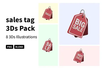 Sales Tag 3D Icon Pack