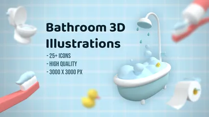 Salle de bain Pack 3D Icon