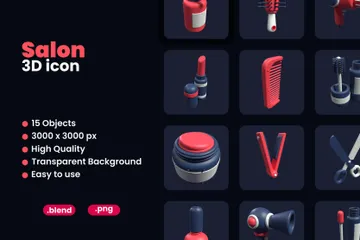 Salon 3D Icon Pack