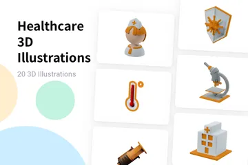 Cuidado de la salud Paquete de Illustration 3D