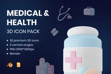 Cuidado de la salud Paquete de Illustration 3D