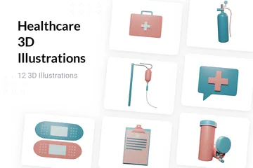 Free Cuidado de la salud Paquete de Illustration 3D