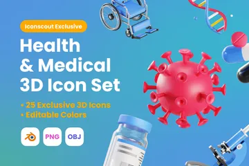 Salud y Medicina Paquete de Illustration 3D
