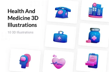 Salud y Medicina Paquete de Illustration 3D