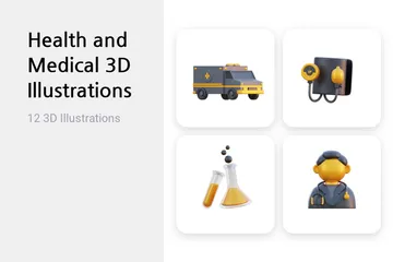 Salud y Medicina Paquete de Illustration 3D