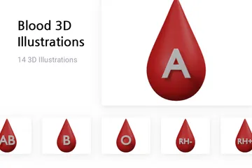 Free Sangue Pacote de Illustration 3D