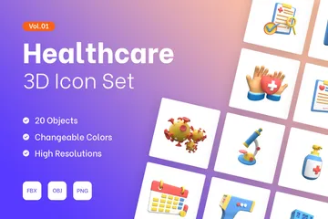 Sanità e medicina 3D Illustration Pack