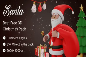 Free Santa 3D Illustration Pack