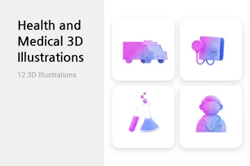 Santé et médecine Pack 3D Illustration