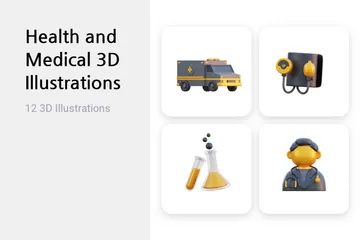 Santé et médecine Pack 3D Illustration