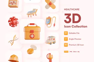 Assistência médica Pacote de Icon 3D